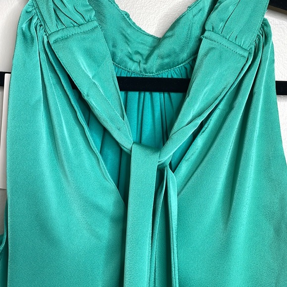 Strut & Bolt Ruffle Your Feather Halter Dress Turquoise Size Medium NWT - Picture 4 of 15